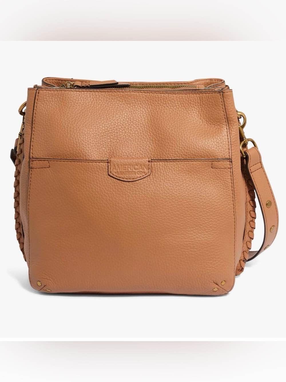 American Leather Co. Handbag Luca Triple Entry Crossbody Bag AUTHENTIC